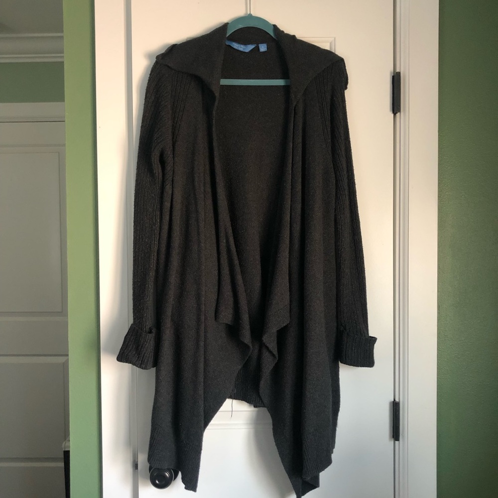 Simply Vera brand dark gray long cardigan
